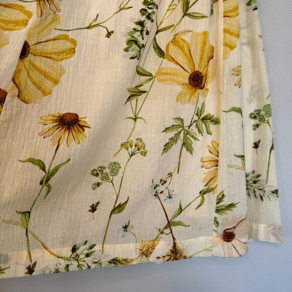 H&M Conscious Meadow Flowers Collection Butter Yellow Long Midi  Skirt Size M - Picture 7 of 14